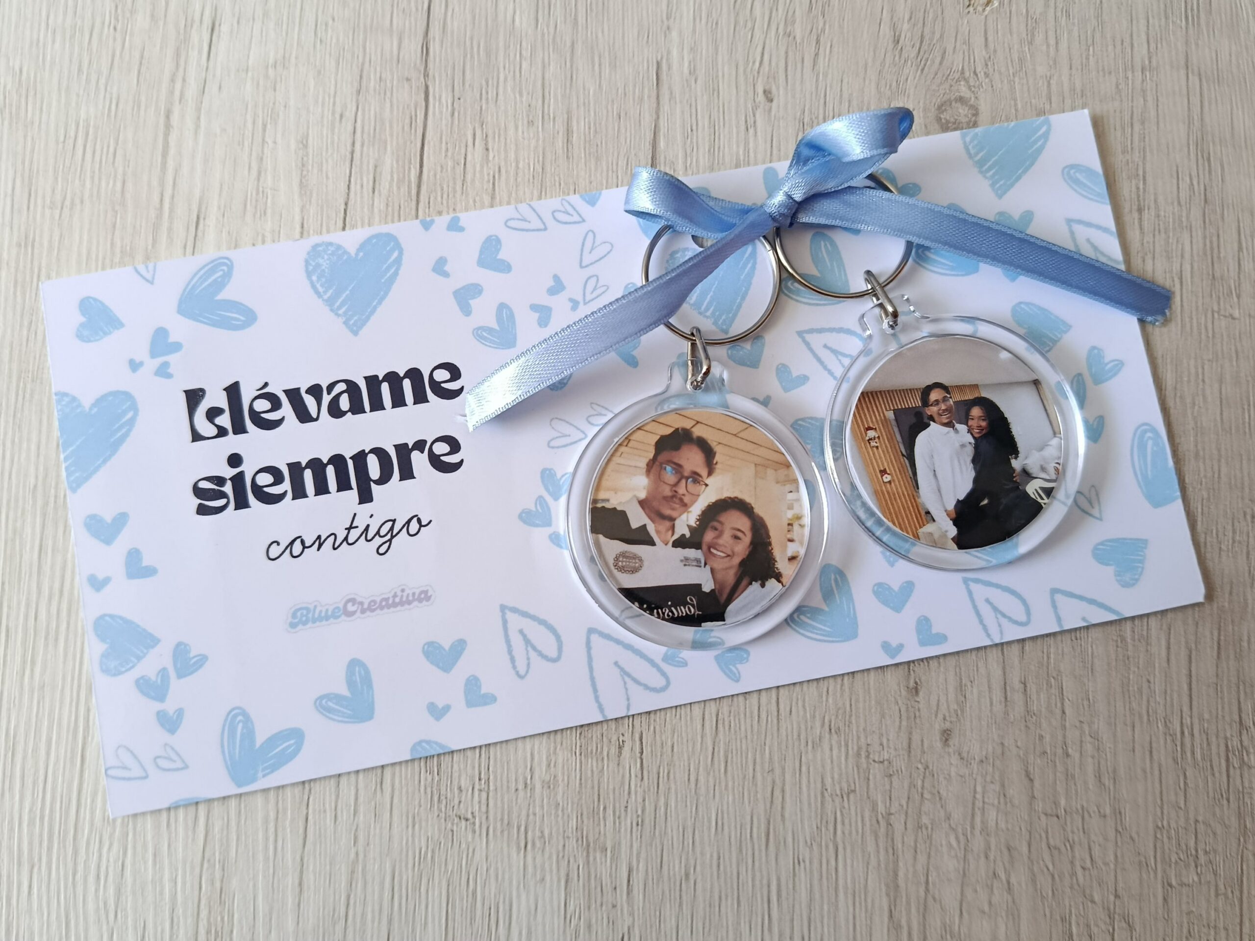 Set de Llaveros Personalizados “Llévame Siempre Contigo” – Redondo - Image 2