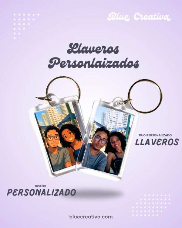 Duo-Llaveros Llavero Personalizado Rectangular