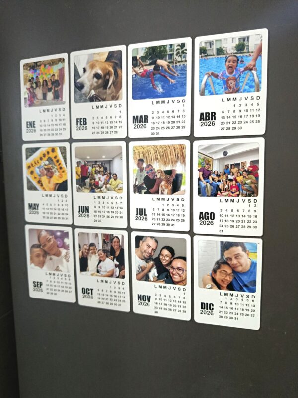 Calendario Magnético Con Fotos Personalizadas